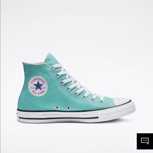 Teal High top Converse Shoes